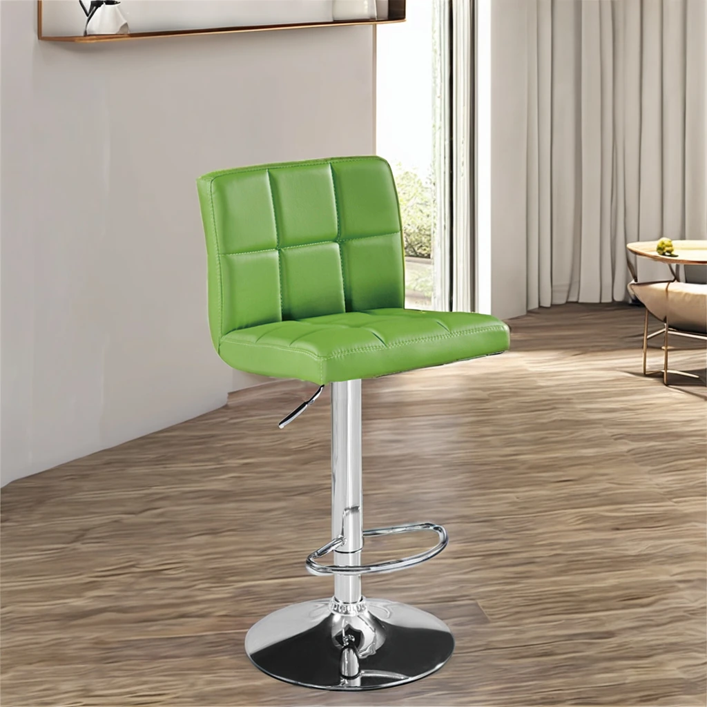 Industrial Antique Swivel Luxury Kitchen Fabric Bar Stools GREEN Cheap Soft Leather High Stool Bar Chairs For Sale