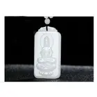 Opal Pendant Hetian Jewelry Pave Crystal Opal Guanyin Bodhisattva Chinese Rapper Necklace Jade Pendant