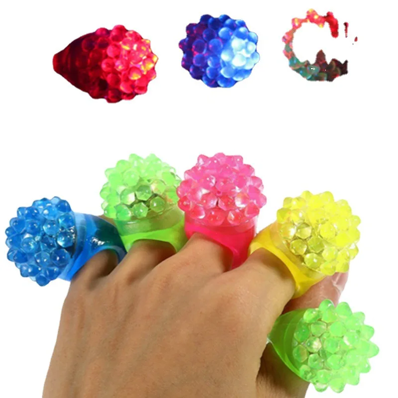 LED Flashing Rings Strawberry Flashing Ring Rubber LED Glow Ring