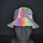 Hat Cap Reflective Bucket Hat Plain Custom Black Rainbow Reflective Bucket Hat Cap For Outdoor