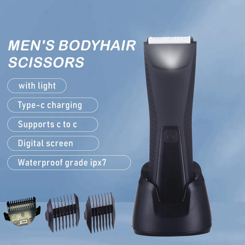 Men's Shaver,Body Hair Trimmer With Charging Base,Private Hair Remover