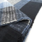 New Design 2021 Fashion OEM High Quality Soft Acrylic Scarf For Men Tassel Plaid Customizable Black Blue White