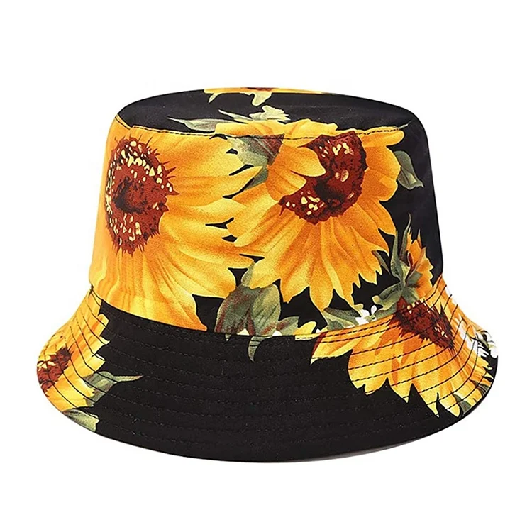 yellow flower bucket hat