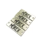 Silver Silver Metal Plate Withe Engraved Black Logo For Clothing/hijab/hats