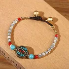 Wholesale Custom Thai Ethnic Style Nepalese Bracelet Imported Irregular Afghan Stone Beaded Bracelet