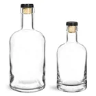Glass Bottle Glassglassglass Custom Design Round 750ml Vodka/Whiskey/Brandy Glass Bottle
