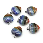 Gem 2021 Exquisite Simple Natural Peach Heart Reiki Healing Gem Pendant DIY Necklace Jewelry
