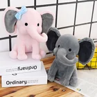 Pink Among Us Plush Toy Great For Baby Room Bed Decorative Grey Pink Stuffed Elephant Animal Plush Toy