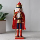 Christmas Factories Nutcracker Wholesale 38cm 1.25ft Wooden Nutcracker For Christmas Decorations