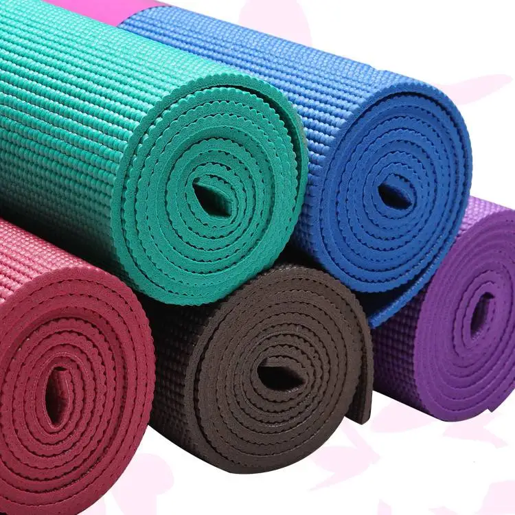 Yoga Mat 1/4" Thick Carry Strap Non Slip High Density Pilates Gym Exercise 68x24 