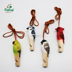 2022 New Wood Craft Hand Carved Bird Shape Kids Toy Wooden Whistle