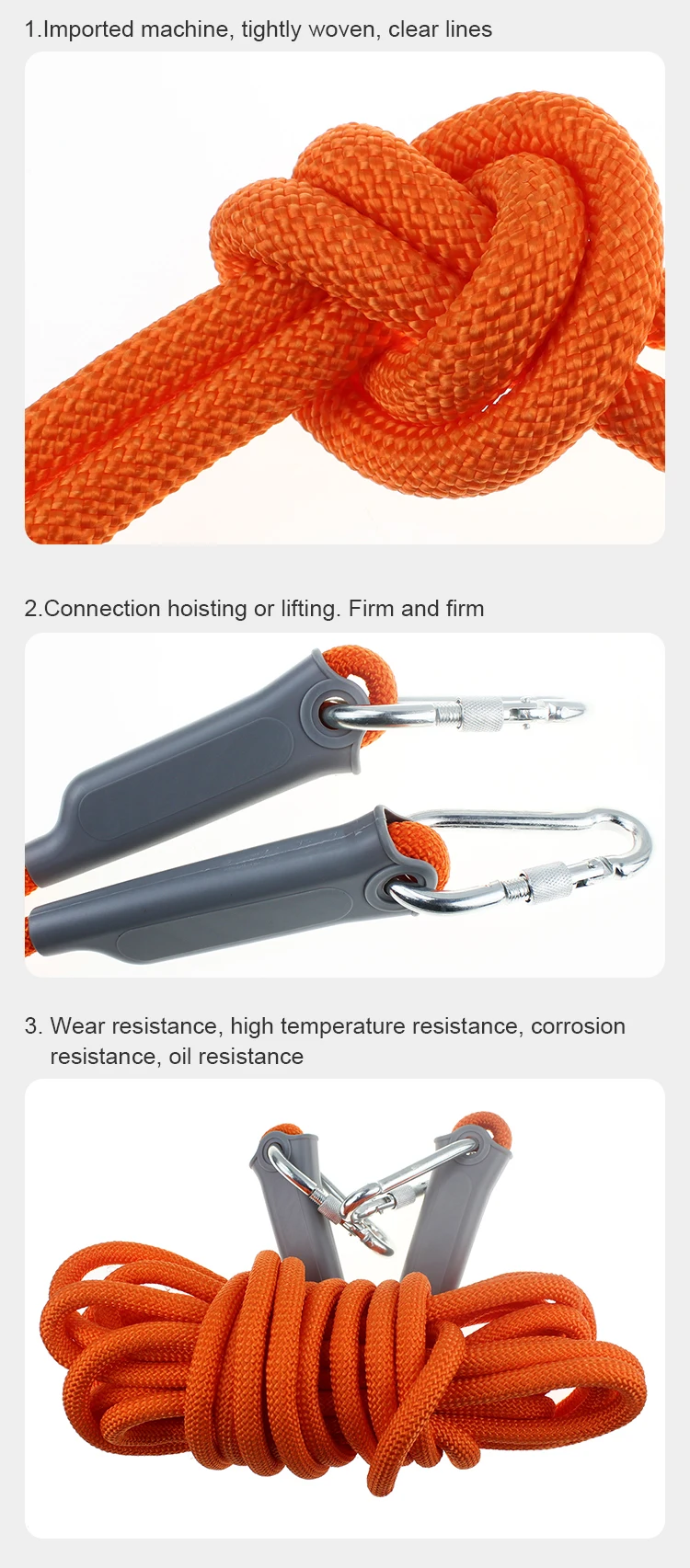 Custom Braided Polyester Static Safety Rope for High Aerial Operation supplier