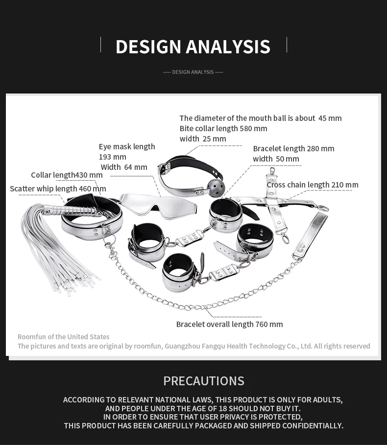 Oem Roomfun Bdsm Set Bondage Gear Leather Sex Auxiliary Training Kit