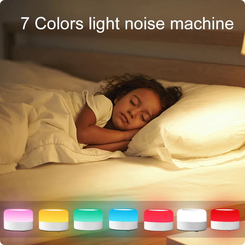White Noise Sound Machine Baby with Night Light Rechargeable Portable Lullaby Machine Baby Soother for Kids Adults Sleep manufacture