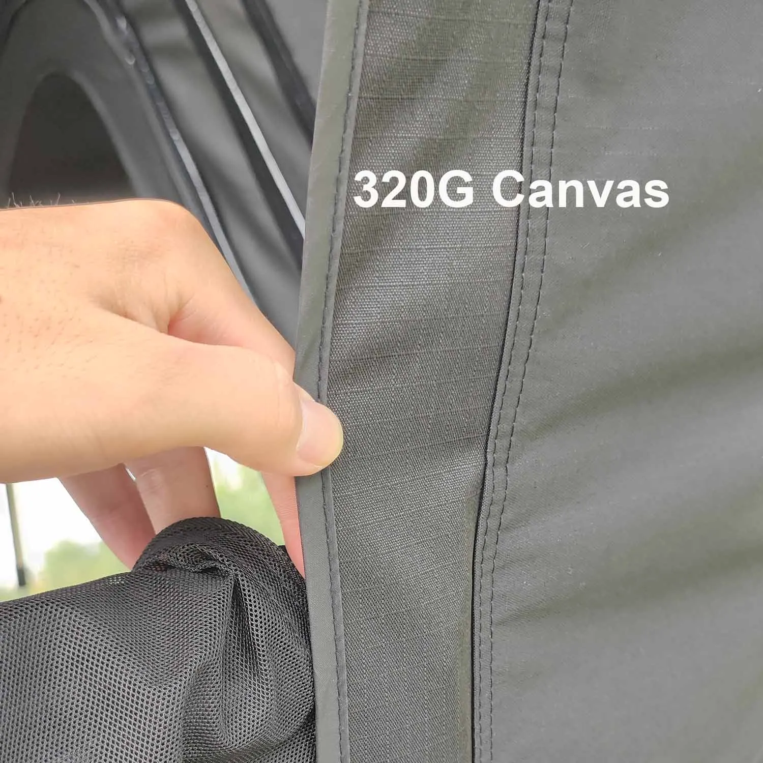 2025 New Design X Hinge Hardshell Rooftop Tent with Wooden Case Packaging for Outdoor Camping