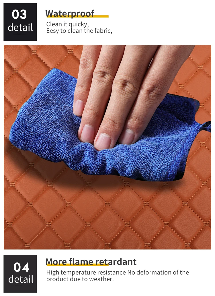 3D Universal Factory direct sale car mat hand sew leather car floor mat