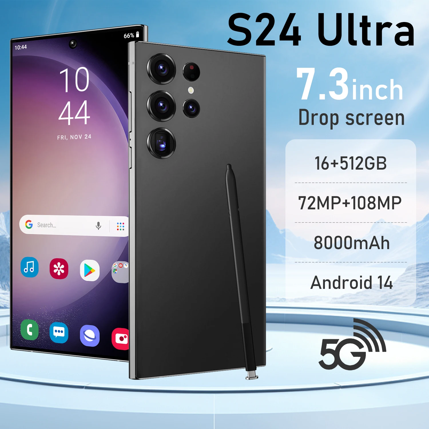Original phones s24 ultra Smartphones For s24 ultra 16GB+1TB 5G Dual SIM Cellphone Mobile Phone s24 ultra 5g smartphone