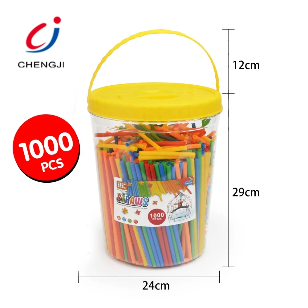 Wholesale Toy From China Diy Straw Block Set, Gifts For Kids Activity Building Blocks