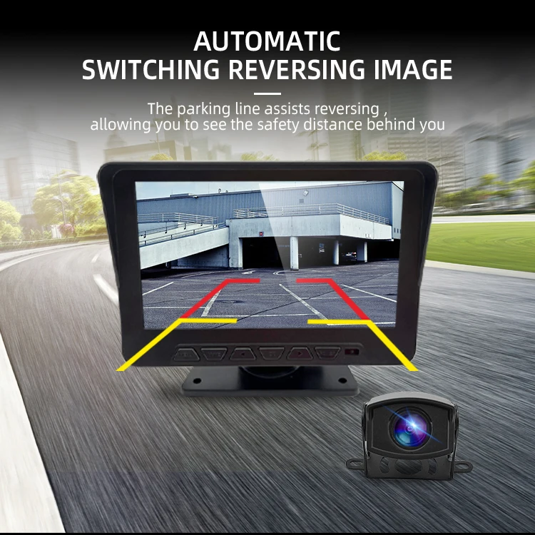 product wemaer 7 inch screen forklift front and rear view camera forklift safety device voice control truck monitor for forklift truck966-6