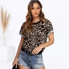 Shirt Factory Direct Sale Women Summer Plus Size Sexy Leopard Short Sleeve Casual T Shirt