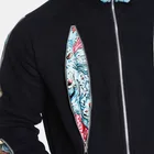 Zip Up Black Hoodie High Fashion Custom Screen Printed Men Jacket Heavy Cotton Face Full Zip Up Black Hoodie