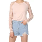Blouse Ladies Women Blouse 2021 Spring Vintage Lace Patchwork Long Sleeve Blouse Women Clothes Sweet Ladies Tops
