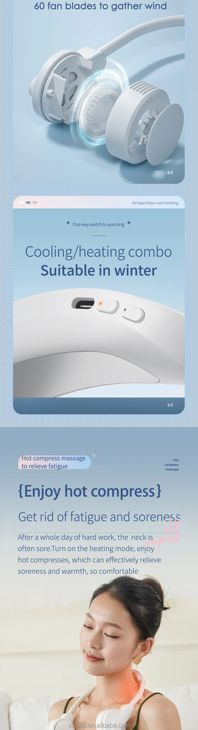 Semiconductor Refrigerating Neck Fan, Portable, 4000mAh - detail 6
