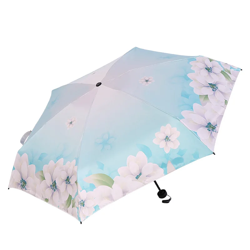 DD1310  Mini Pocket Anti UV Umbrella Rain Summer Foldable Umbrellas Manual Light Capsule Umbrella With Case