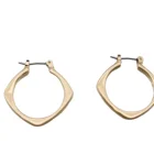 Gold Plated Earring 2021 Hot Sale Blush Gold Imitation Rhodium Plated Simple Geometric Metal Hoop Earring