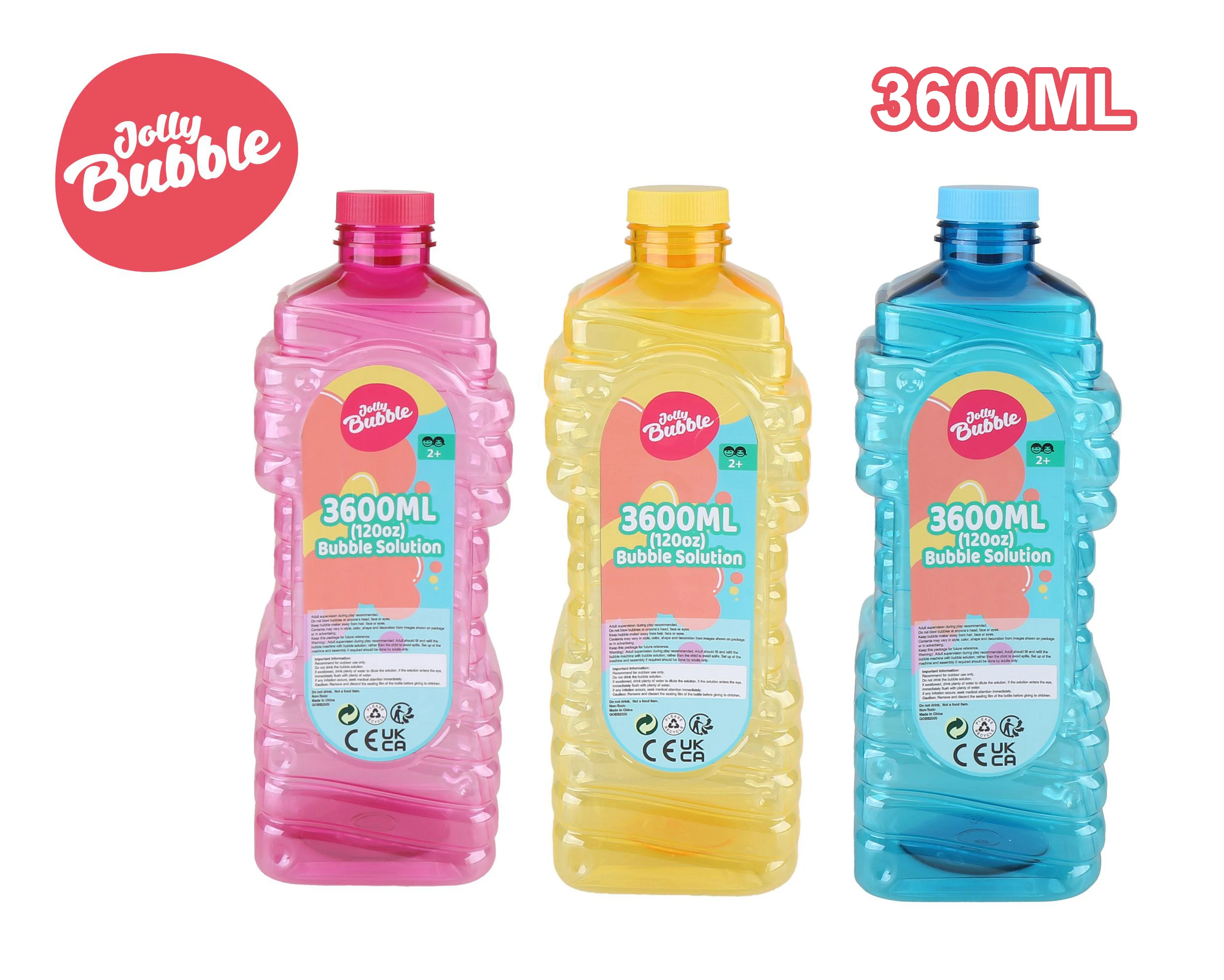 jolly bubbles high capacity bubble solution refill 1000ml 1800ml 3600ml for bubble machines wands guns endless fun outdoor party toy-3