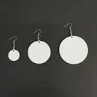 Earring Earrings Round Earring S M L Different Size Sublimation Printing MDF Wooden Earrings