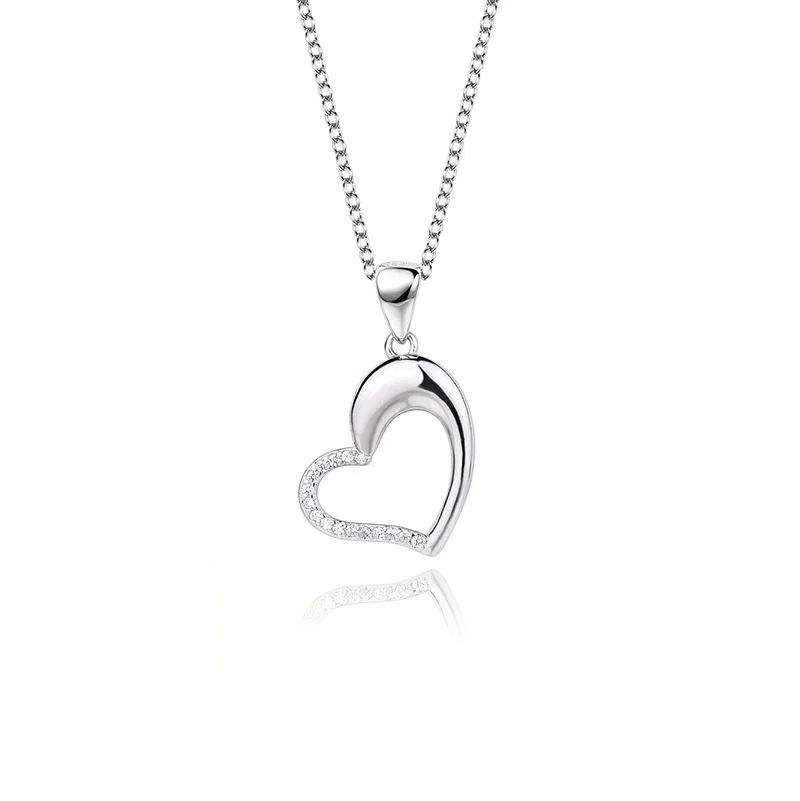 genuine diamond heart necklace