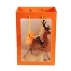 Handbag With Ins Fashion Gift Bag Wholesale Luxury Paper Handbag With PVC Window Cardboard Gift Pouch With Drawstring