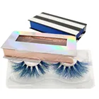 Eyelash 5d Eyelashes China Vendor Custom Paper Box Crisscross 3D 5D Colored Mink Dramatic Eyelash