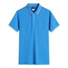 Wholesale Polyester Cotton Tshirts Plain Mens Polo Tshirts Custom Logo Printed Men's Polo Shirt