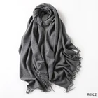 Pashmina Hijab 2021 Fashion Women Solid Pashmina Cashmere Shawl Wool Blended Plain Color Scarf Hijab Scarves