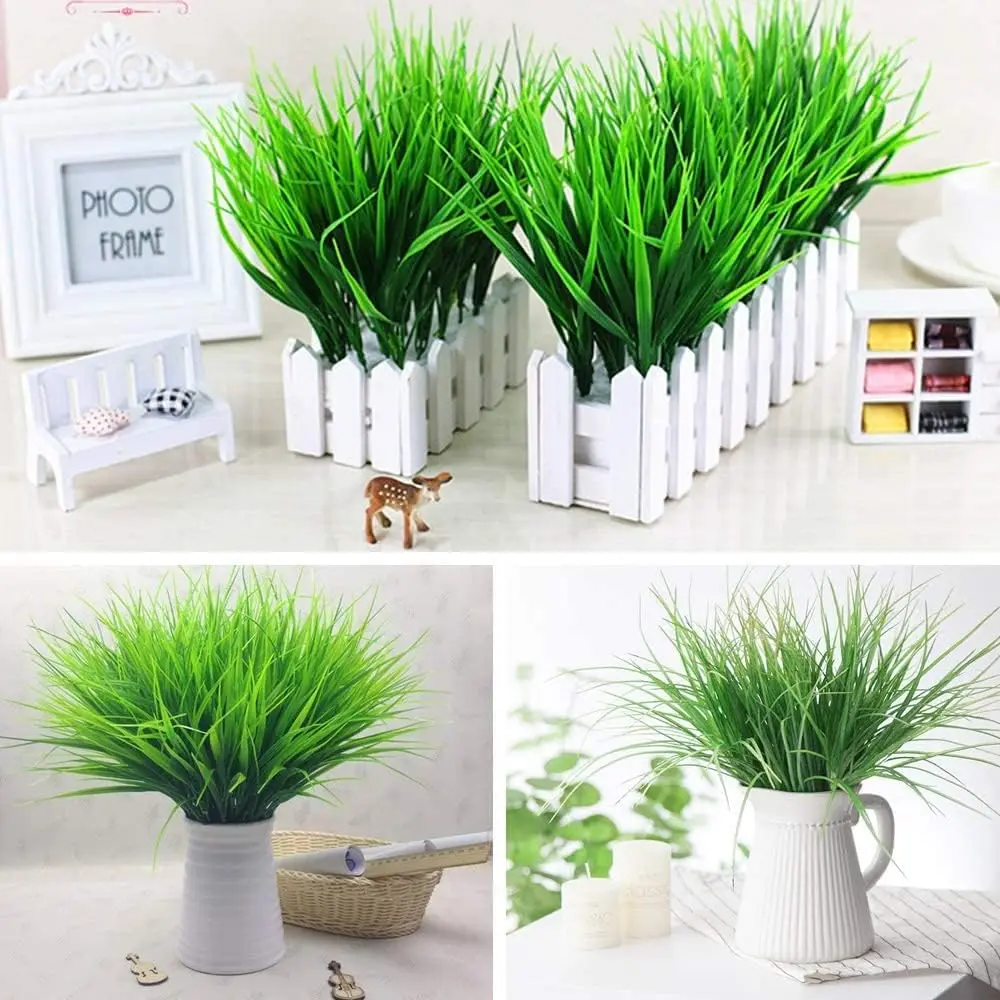 New Arrival 6Pcs Set Multifunction For Outdoor Indoor Plastic Green Garden Home Artificial Plant Wall Decor