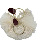 Gold Enamel Earrings New Stylish Gold Color Metal Needle Enamel Jewelry Earrings For Women Drop Earrings