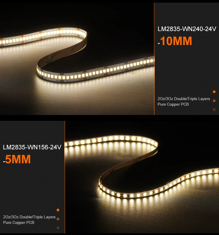 High Brightness Energy Saving SMD5050 60led/m DC12V 10mm Cuttable LED Lamp LED Flexible RGB Strip Lights supplier