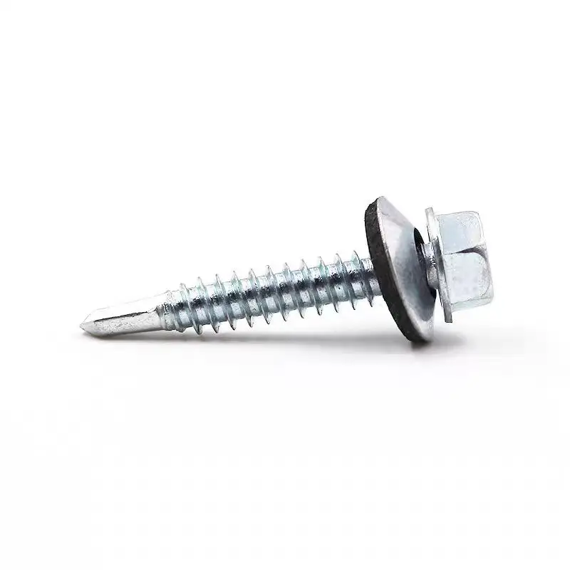 Colorful Hex Flange Truss Head Washer Head Drywall Self Screw Drilling Screw with Tip manufacture