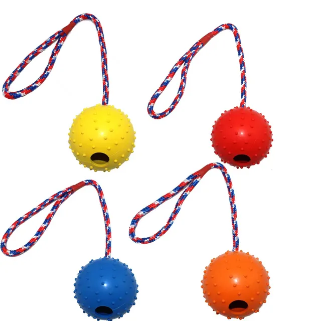 Uniperor Prickly Durable Ball Piercing Rope indestructible Interactive Toy Pet Reward Fetch Play