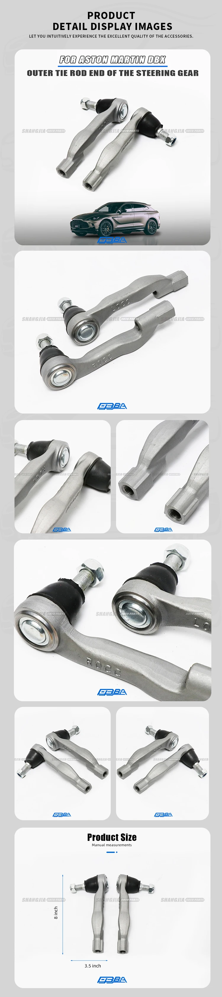 Hot Sale Metal Material Steering Gear Outer Ball Joint For Aston Martin DBX V8 707 MY833289AA Tie Rod End Car Accessories manufacture