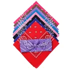 Cotton In Stock Wholesale Oem Multi Colors Headwear Scarf Paisley Cotton Square Custom Logo Printed Bandana