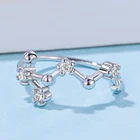 Silver OEM ODM Scorpio 12 Zodiac Ring 925 Sterling Silver O Cubic Zircon Couple Engagement Ring For Women
