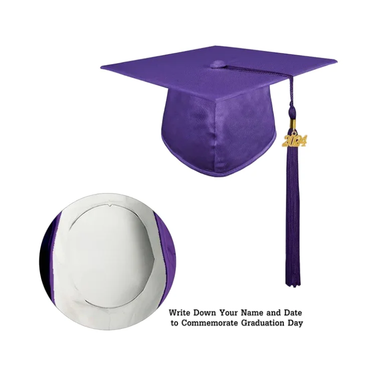 Exclusive Factory Price Adult Shiny Graduation Cap Gown and Tassel Set manufacture