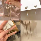 Long Earrings Trendy Long Tassel Earrings S925 Silver Vintage Dangling Designer Bling Earrings For Gril Women