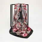 Scarf Wrap Scarf Custom Silk Scarf Vintage Deisgner Polyester Hair Wrap 90*90 Square Silk Twill Scarf