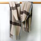 Sc09 Wholesale Korean Style Fashion Scarf Grid Pattern Designer Scarves For Women Stylish Jersey Scarf