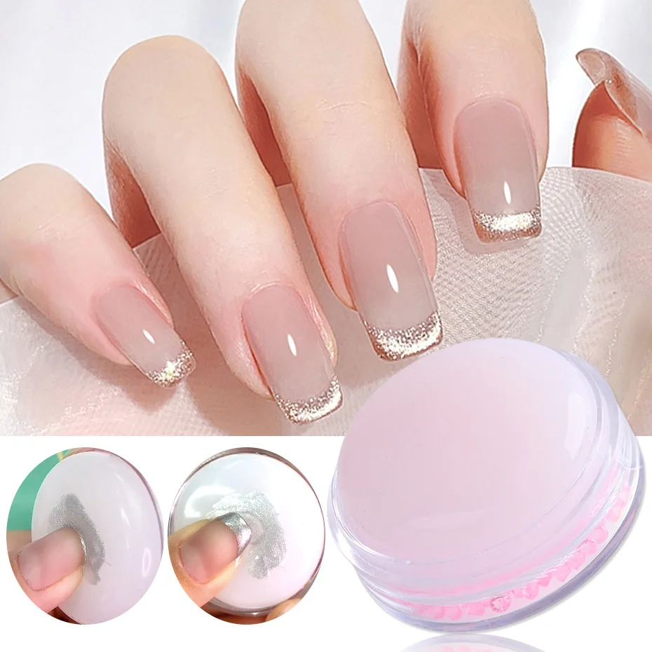 Acrylic French Line Stamp Tool Nail Art Stamper With Soft Silicone Head  Jelly Stamper Smile Printing Manicure Template Design - Buy Nail Stamper  Clear Silicone Head Manicure Scraper Polish Transfer Template Kits
