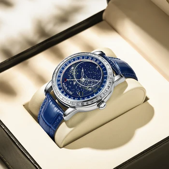 Automatic Mechanical Watch Swiss Genuine Men's Watch Student Fashion Simple Starry Sky Luminous Waterproof